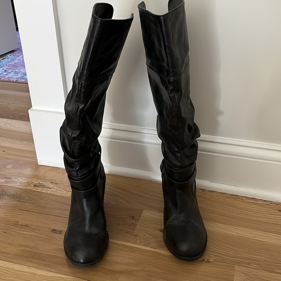 Like New DIBA black knee high boots with buckle - Picture 5 of 8